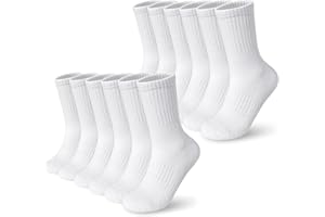 YSUY 6-Pack Ladies Ankle Socks for Sports & Leisure, Ladies Socks, Breathable White Cotton Liners Multipack for Women's Size 4-7, Slouch and Athletic Style for Girls & Women