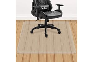 Yoleo Tapis protège-Sol pour Chaise de Bureau, Tapis Transparent pour Protection de sols durs,Haute résistance aux impacts, antidérapant 120cm*90cm