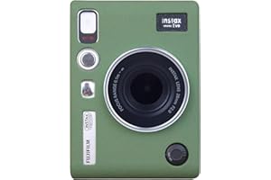 Rieibi Instax Mini Evo Housse - Coque de Protection en Silicone pour Appareil Photo instantané Fuji Instax Mini Evo - Étui léger en Caoutchouc Souple pour Fujifilm Evo - Vert