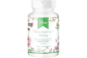 ‎MIOSAN Glucomannan 500mg - WEIGHT LINE - 60 Kapseln - Konjacwurzel-Extrakt - Hochdosiert - 100% Vegan – Herstellung & Laborprüfung in Deutschland | MIOSAN® CLUB - Exklusives Wohlbefinden
