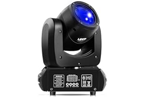 HOLDLAMP 100W Lyre Têtes mobiles DJ Lumières RGBW LED DMX 512 Lumière de scène à tête mobile haute luminosité avec éclairage de scène à effet de lumière 8 Gobos 8 couleurs pour DJ Nightclub Club Bar Shows