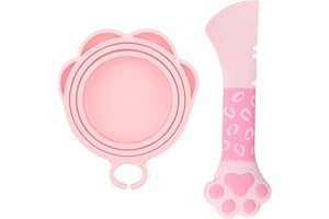 Zayin Abdeckung für Haustierdosenfutter/Katzenfutter Nassfutter Löffel/Multifunktionales Haustierfutter Dosenzubehör Set/Niedliche Pfotenform für Haustiere, Katzen, Hund, Futterdose