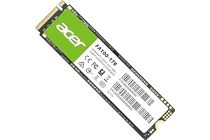 acer FA100 PCIe 3.0 NVMe SSD 1 to : Vitesse de Lecture Jusqu’à 3300 Mo/s, Disque Dur Interne Gen3x4 M.2 2280 avec HMB et SLC – Disque SSD de Jeu pour Ordinateur Portable/de Bureau