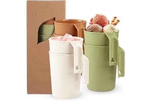 Severnier Bicchieri di plastica riutilizzabili 6 pezzi, Tazza infrangibile per bere acqua, senza BPA, 350 ml Bicchieri plastica lavabili e adatte microonde per interni ed esterni