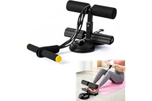 TOKENHIGH Portable Sit Up Bar, Portable Sit Up Assistant Sit Up Training Device, Sit Up Machine, Abdominal Trainer, Sports Ab Self-Sucking Perch, Sit Up Bar Aid Assistant