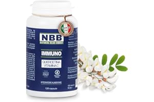 NBB NATURAL BLUE BOOST NBB Quercetina e Vitamina C - 120 Capsule - Alto Dosaggio - Integratore per Difese Immunitarie adulti, Antiossidante - Made in Italy - 4 Mesi di Trattamento