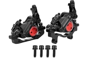 AOUTECEN HB-100 Ligne Tirant Le Disque Hydraulique, Freins à Disque de Pression D'huile étriers D'outils en Alliage D'aluminium Ensemble de Frein à Disque Hydraulique Avant Arrière pour VTT(Black)