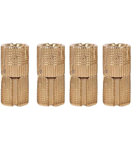 Uxcell 12Pcs Invisible Brass Barrel Hinge, 25x5mm Concealed Hinges