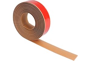 ZTVOWTO 4m×5cm Tira de umbral, Tiras de moldura de puerta, Tiras de transición de piso, Tira divisoria de puerta de piso autoadhesiva, Tira de moldura de borde de piso de perfil laminado plano(amarillo)