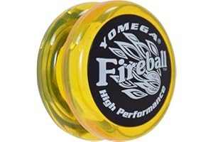 Yomega Fireball - Yoyó transeje de Respuesta Profesional, Ideal para niños y Principiantes Que Quieren Hacer Trucos como los Profesionales + 2 cueras Extra (Amarillo)