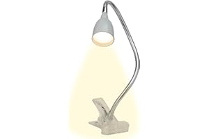 BRILLIANT Lampe Anthony Schreibtischlampe eisen/titan – verstellbare Klemmlampe - LED Tischlampe - LED Klemmleuchte mit Kabel – inkl. Leuchtmittel