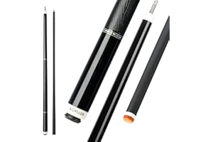 ‎KONLLEN KONLLEN Kohlefaser-Pool-Queue, handgefertigter Inlay-Queue (Inlay-Ring, Carbon-Technologie, Billard-Queue mit geringer Durchbiegung, Ebenholz-Hintern, 12,5 mm, 147 cm)