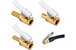 HONGECB 3 szt. mosiężne uchwyty powietrza do opon, klips do pompy powietrza do zaworów opon, adapter dyszy do gwintu pompki powietrza, 3 modele dyszy nadmuchiwacza opon, złącze wentylu opon do samochodów ciężarowych, 8 mm, 6 mm