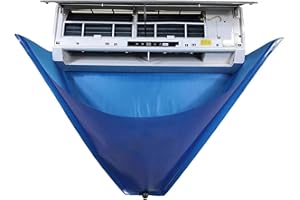 SUNERLORY Kit de Cubierta de Limpieza de Aire Acondicionado, Impermeable montado en la Pared,Cubierta Limpia de Lavado de Polvo con Tubo de Agua de 2,4 m, Mini Bolsa de Limpieza Dividida para el hogar 1~1,5 P