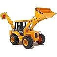 Brand Conquer Plastic Construction Realistic Engineer Vehicle Pushdozer Excavator Bulldozer Construction Toys Truck Machine for Kids Yellow (Excavator Bulldozer)