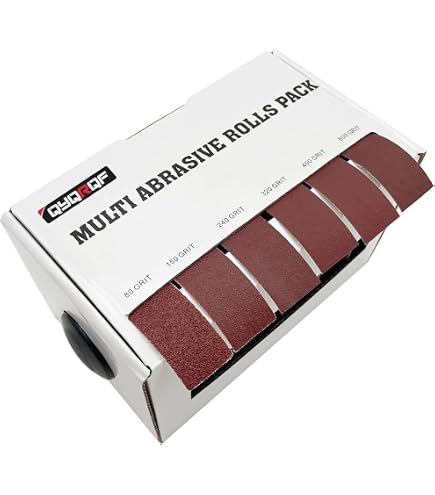 Peachtree Multi-Rollen-Schleifrollen – 5 Körnungen (150, 240, 320, 400, 600), Je 2,5 Cm Breit, Für Holz & Metall