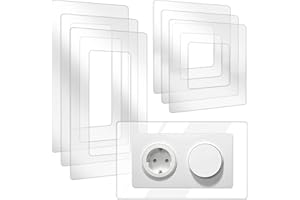 Beekeg 6 Stücke lichtschalter Schutz,wandschutz für lichtschalter,Tapetenschutz für Steckdose und Lichtschalter,steckdosenblende für jedes Schalterprogramm-Transparent