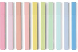 ‎AMAZON BASICS Amazon Basics Textmarker-Set, Pastellfarben, kein Verlaufen, für Bibelseiten, Keilspitze, 10 Stück, Gemischt