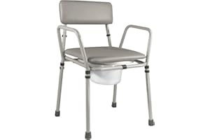 Ability Superstore Grey Height Adjustable Commode Chair
