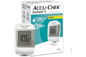 Accu-Chek Instant S Blood Glucose Glucometer Kit with Vial of 10 Strips, 10 Lancets and a Lancing device FREE for Accurate Blood Sugar Testing