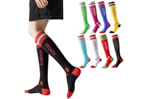 Losvcbcx 2 Pair Compression Socks Women & Men Compression Stockings 20-30mmHg Support Socks Knee High Cushioned Graduated Support Stock