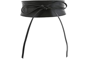 FASHIONGEN - Ceinture femme Obi en Véritable Cuir de Vachette Pleine Fleur, Ceinture pour robe, CASSIANE