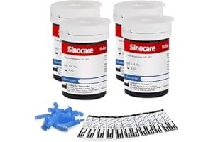 HARPIMER Glucosa en Sangre Kit Tiras de Prueba 100 Piezas+ 100 lancetas de Monitor de azúcar en Sangre para Safe AQ Smart