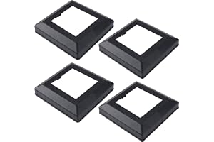 UFURMATE stolpskydd, 4 st 8,9 x 8,9 cm plast stolpskyddsplattor dekorativ delad stolpe överdrag fyrkantigt räcke basskydd för