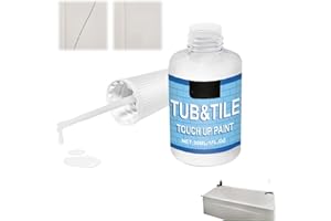 XIAGER 30ml Bathtub and Tile Paint,High-Gloss White Tile Paint,White Enamel Touch Up Pa/int,Bath T/ile Repair Kit,Strong Coverage Wh/ite Touch-Up Kit,Ceramic T/ile Repair K/it for Scratches & Cracks
