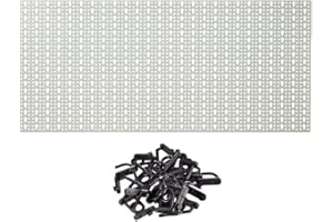 FERROELETTRA Pannello Portautensili 980x460mm in Lamiera Verniciata - Kit Ganci Incluso - Pannello Porta Attrezzi da Parete per Organizzazione Utensili - Parete Attrezzata Officina (1, Bianco/Avorio)