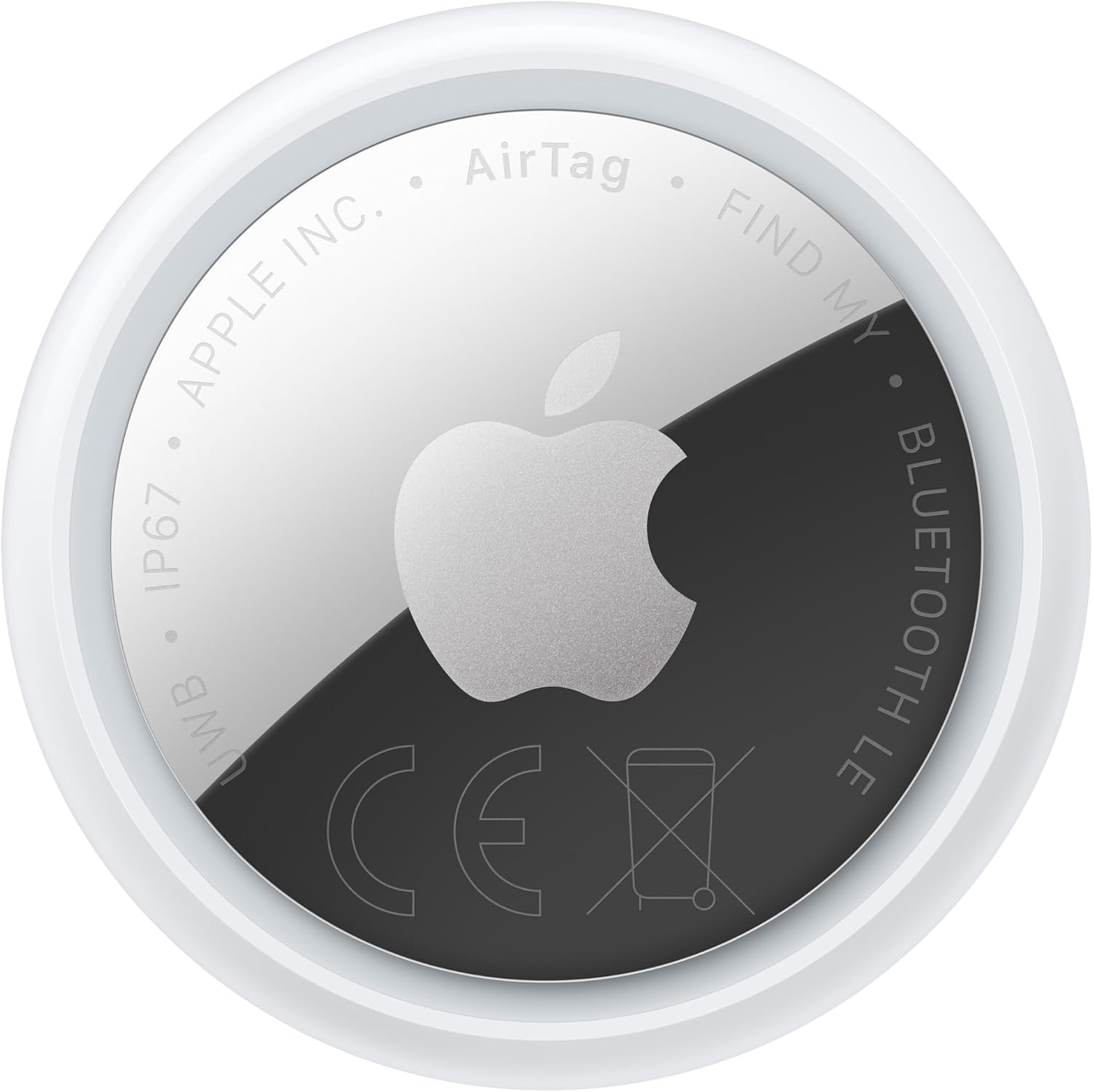 Apple AirTag (2ᵉ génération) : Traqueur pour porte-clés, portefeuille et plus encore ; localisation avec signal sonore ; configuration d’un simple geste avec un iPhone ou un iPad