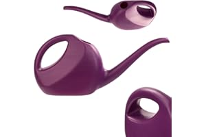 KADAX Small Watering Can, 2L Plastic Watering Can, Flower Watering Can with Long Spout for Indoor and Outdoor, Home, Garden, Flowers (Purple)