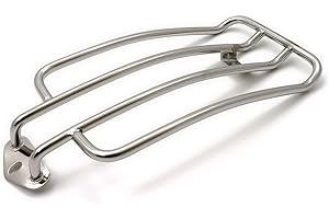 ‎BUFFALO BAG Gepäckträger Silber passend für Dyna Street Bob (2006-2017) und Wide Glide (2010-2017) Harley Davidson Buffalo Bag