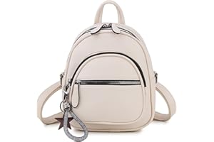 VX VONXURY Mini Mochila de Cuero PU Mochila Mujer con Correa Desmontable Mochila Pequeña Mujer con Bonita Decoración para Diario