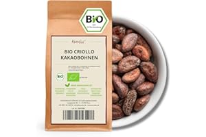 ‎KAMELUR Kamelur 1kg BIO Criollo Kakaobohnen - Rohkost - ganze Kakao Bohnen nicht geröstet, vegan und ohne Zusätze - biologisch abbaubare Verpackung
