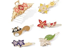 Ksopsdey Genshin Hair Clip, Girl Shark Clip, Genshin, Anime Hairpins, Cartoon Hairpins, Children's Hairpins, Side Bangs Hairpins, Student Hairpins, Girl Hairpin