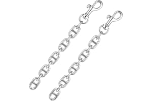 HJZHII 2-częściowy łańcuszek do torby srebrny, 16,8 cm przedłużenie łańcuszka, uchwyt do torby, akcesoria do torby, pasek do torby, łańcuszek do przedłużenia torby, crossbody do pasków do torby