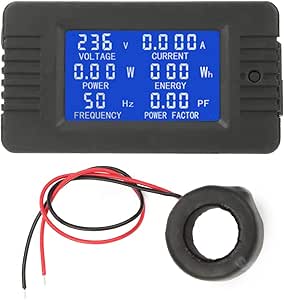 Peacefair Pzem 022 Lcd Anzeige Digitaler Wechselstrom Strom Stromzahler Test Mit Geschlossenem Typ Ct 100a Ac80 260v Fur Spannungs Und Strommessung Amazon De Auto