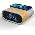 i-box Alarm Clocks Bedside, Alarm Clock with Wireless Charging, Bluetooth Speaker, Radio Alarm Clock, Fast 10W Qi Wireless Charger, 5W Stereo Speakers, Mains Powered, FM Radio, 2x USB Charging Ports
