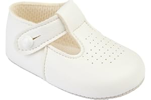 Baypods Baby Boys Traditional T bar pram Shoes Early Days 12-18 Months Winter White