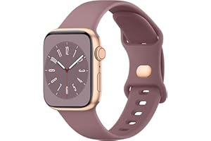 Yisica Pasek na nadgarstek kompatybilny z Apple Watch 38mm 40mm 41mm 42mm 44mm 45mm 49mm, silikonowe miękkie paski do iWatch Series 9 8 7 6 5 4 3 2 1/SE