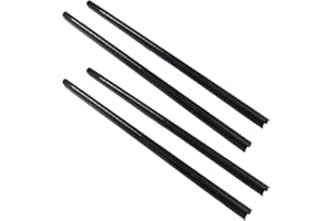 HOHOVYVY Lot de 4 couvercles de tuyaux de radiateur 15 x 200 mm 300 mm 500 mm Noir Blanc (Black-200 mm)