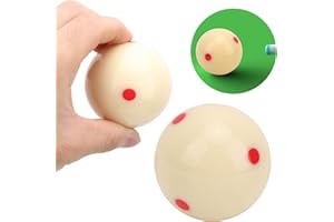 Zunate Boule de Billard, Balle de Billard en résine de 57,2 mm de Pratique de Snooker avec des Points Rouges/Bleus pour l'entraînement et Les Jeux de Snooker