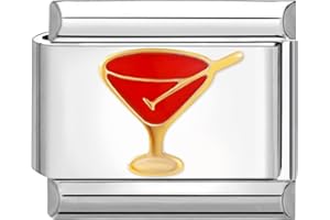 papasgix Italian Charms Module für 9mm Italian Charm Bracelet DIY Lebensmittel Italian Style Charms für Damen Abnehmbar Italienisches Charm Armband Zubehör Mädchen Junge Geschenk