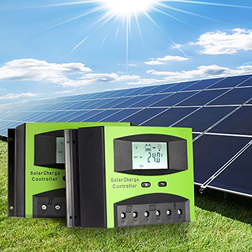 KKmoon 60A 12V/24V Solar Laderegler PWM Aufladung Temperatur Kompensation Überladung Schutz LCD Display für netzunabhängige Solaranlage - 3