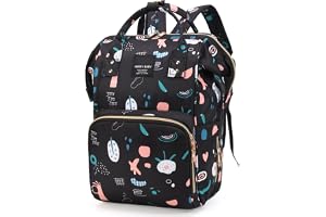 Yoawllty Diaper Bag Backpack Baby Essentials Travel Tote, Multifunction Waterproof Baby Bag Diaper Changing Backpacks