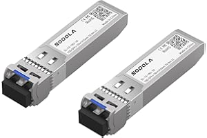 Sodola 10GBase-LR SFP+ Transceiver, 10G 1310nm SMF, bis zu 10 km, Kompatibel mit Cisco SFP-10G-LR, Meraki MA-SFP-10GB-LR, Ubiquiti UniFi UF-SM-10G, Mikrotik, Fortinet, Netgear und mehr(2 Packs)