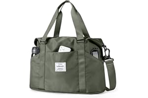 HYC00 Sac de sport Femme avec compartiment chaussures et poche humide,Imperméable sac de voyage Sacs fourre-tout,sac de fitness femme Homme Sac de voyage weekend Bagage à main pour Gym Natation Yoga Voyager