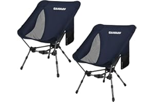CANWAY Faltbarer Campingstuhl，Ultraleicht Tragbare Campingstuhl, Kleines Packmaß Stuhl mit Tragfähigkeit 180KG Tragkraft，klappstuhl,Strandstuhl