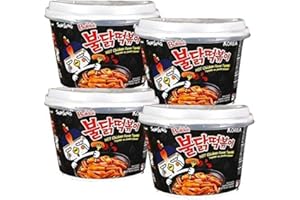 SPICEHUB Samyang - Buldak Topokki al gusto di pollo caldo, 185 g, confezione da 4